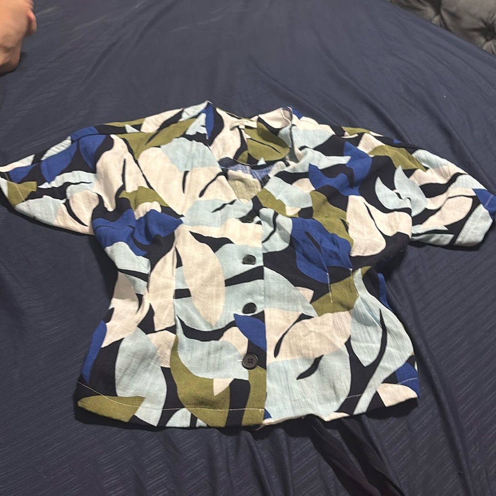 FRNCH Paris linen top in cream Large